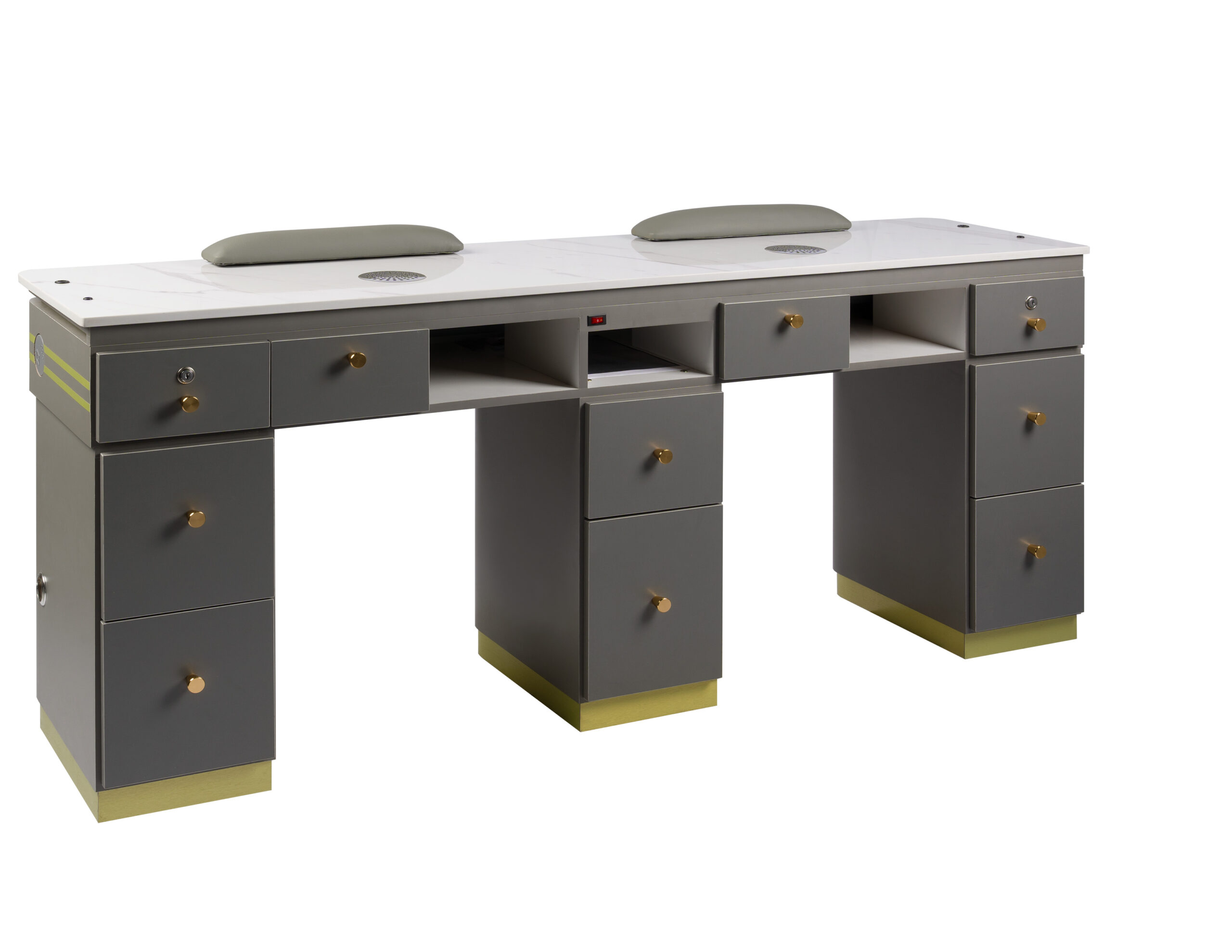 Imperial Grey Double Manicure Table - Image 2