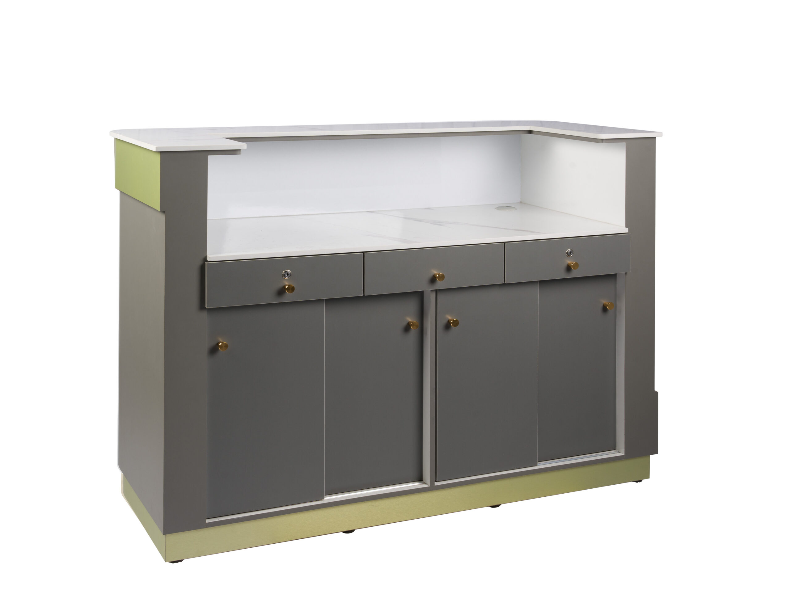 Imperial Grey Reception Desk - Image 2