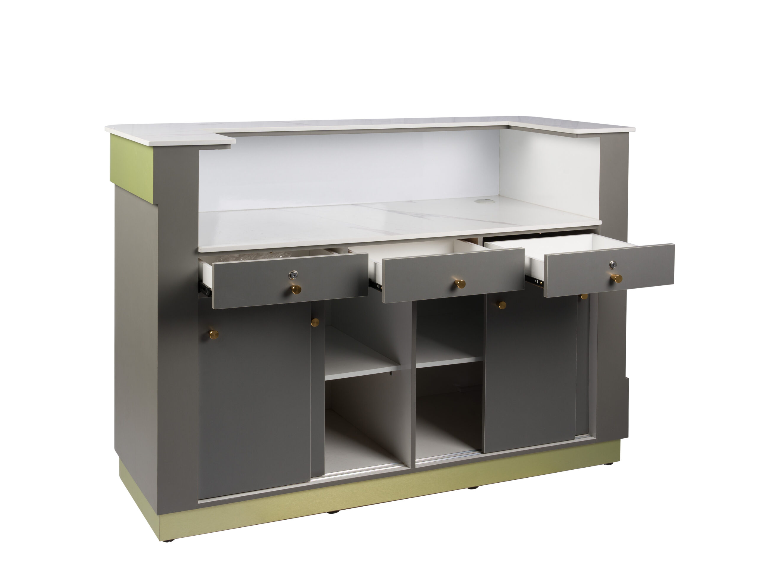 Imperial Grey Reception Desk - Image 3